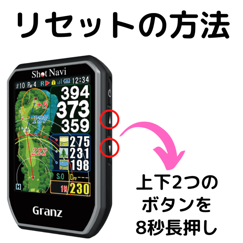 ショットナビGRANZリセット方法