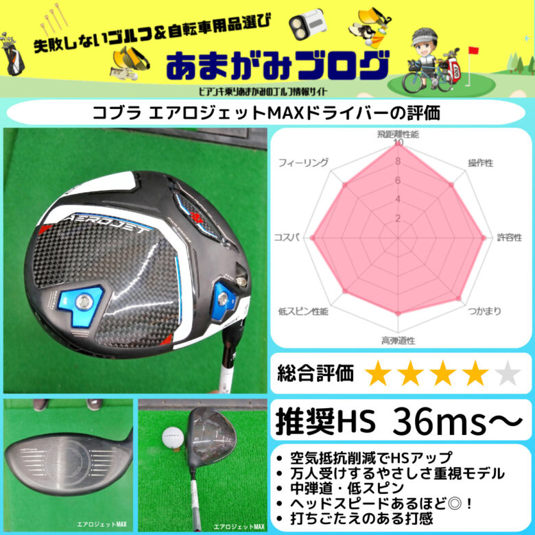 エアロジェットMAXドライバー評価